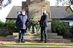 Kranzniederlegung zum Volkstrauertag 2020 am Mahnmal in Dortmund-Bodelschwingh