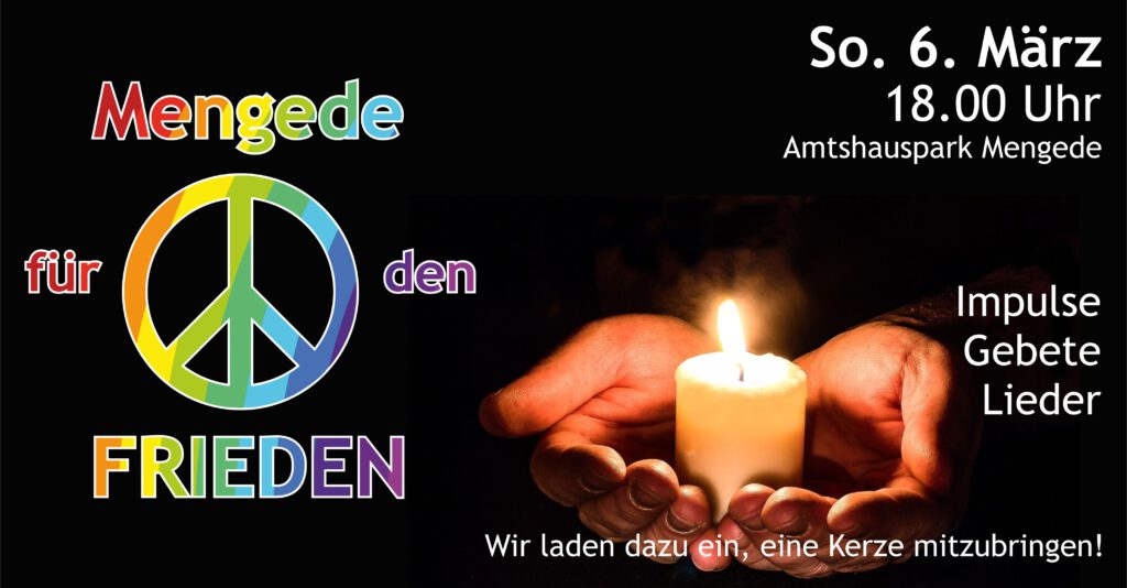 Veranstaltung Mengede für den Frieden am 06.03.2022 im Amtshauspark in Dortmund-Mengede