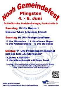 Gemeindefest 700 Jahre Schlosskirche vom 4. JUni 2022 bis zum 6. Juni 2022