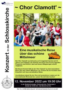 Konzert vom Chor Clamott aus Schwerte in der Bodelschwingher Schlosskirche am 12. November 2022