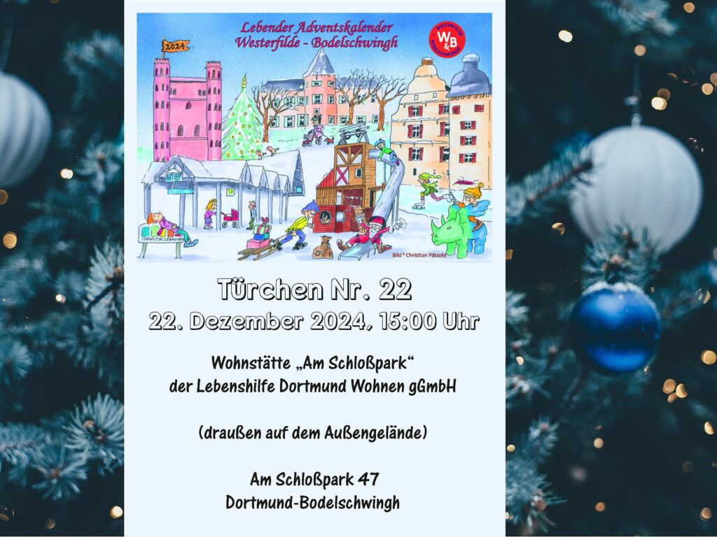 Lebender Adventskalender 2024 in Bodelschwingh und Westerfilde, Türchen Nr. 22