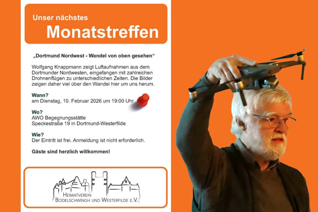 Monatstreffen vom Heimatverein Bodelschwingh und Westerfilde e.V. am 10. Februar 2026 in der AWO-Begegnungsstätte Dortmund-Westerfilde